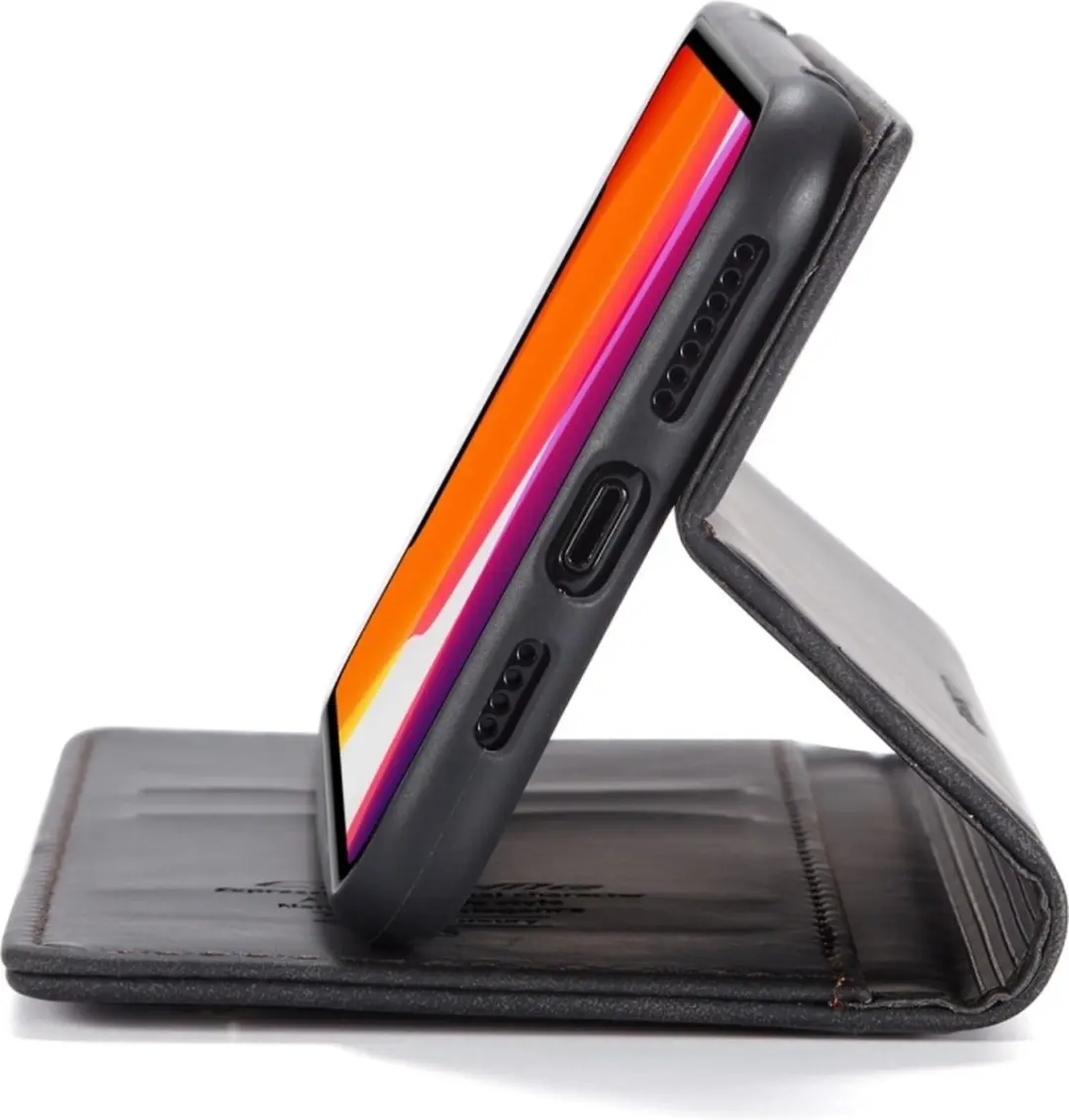 Caseme iPhone 11 Pro Bookcase Hoesje - Kunstleder - 2 Pasjes - Zwart