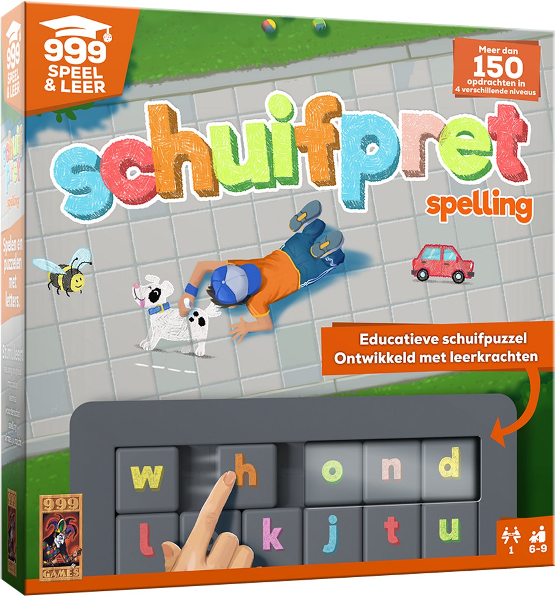 999 Games - Schuifpret Spelling - Educatief Taalspel - Winnaar Speelgoed van het jaar 2025 - Spelenderwijs leren