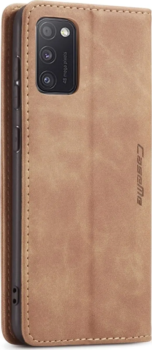 Caseme Samsung Galaxy A41 Kunstlederen Bookcase Hoesje - 2 Pasjes - Bruin