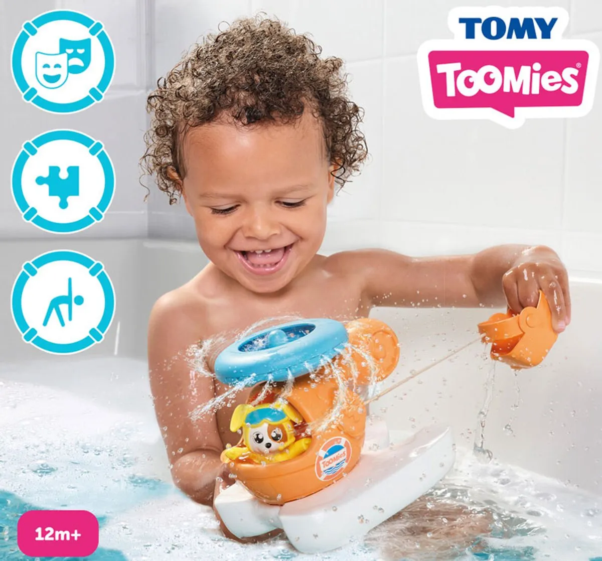 Tomy Splash & Rescue Helikopter E73305 - Oranje - afbeelding 6 van 6