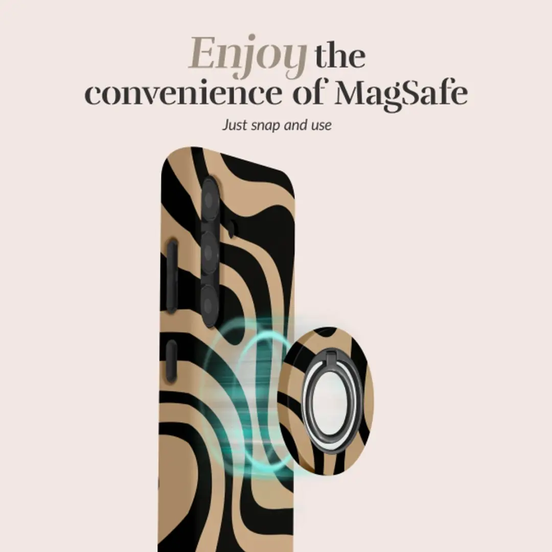 Mobilize Swirl MagSafe Hoesje - Samsung A37 5G bruin