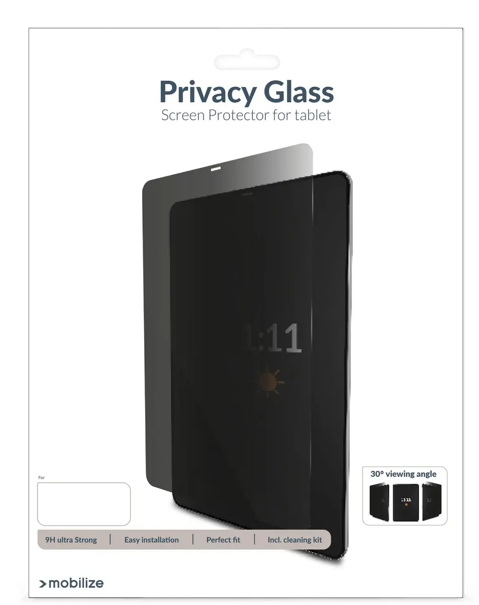 Mobilize iPad 11 (2025) Screenprotector Privacy - Zwart