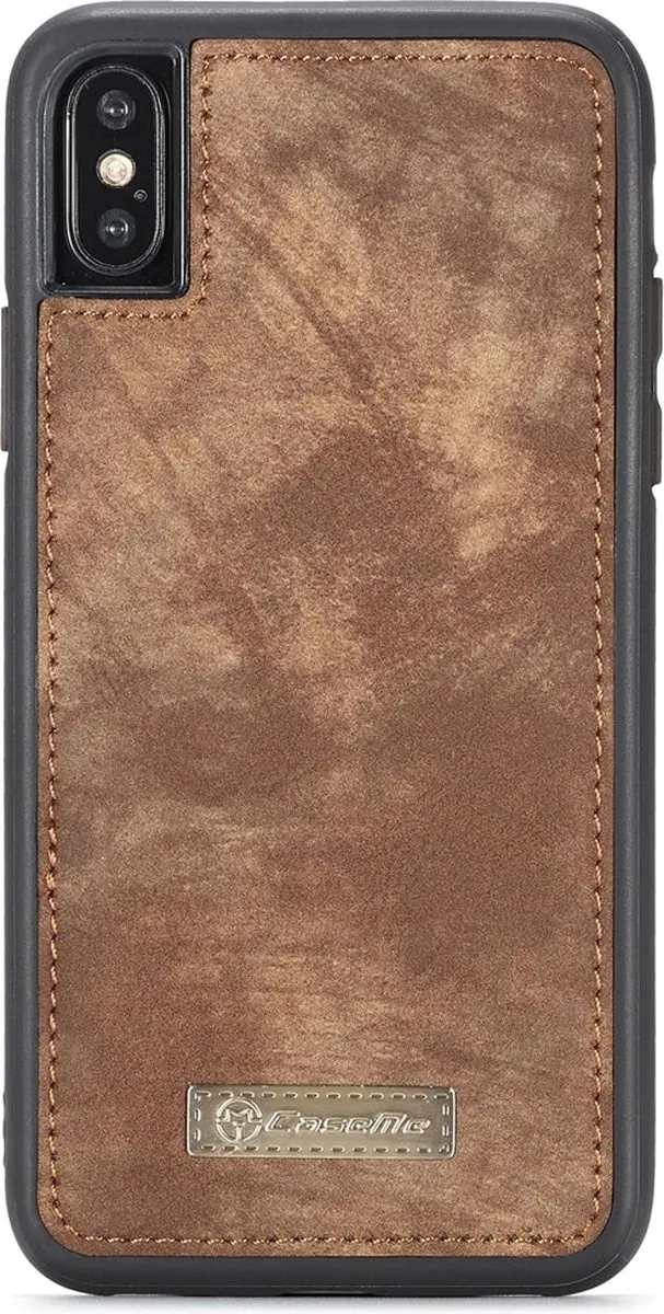 Caseme 008 Telefoonhoesje iPhone X - Bookcase Portemonnee Bruin
