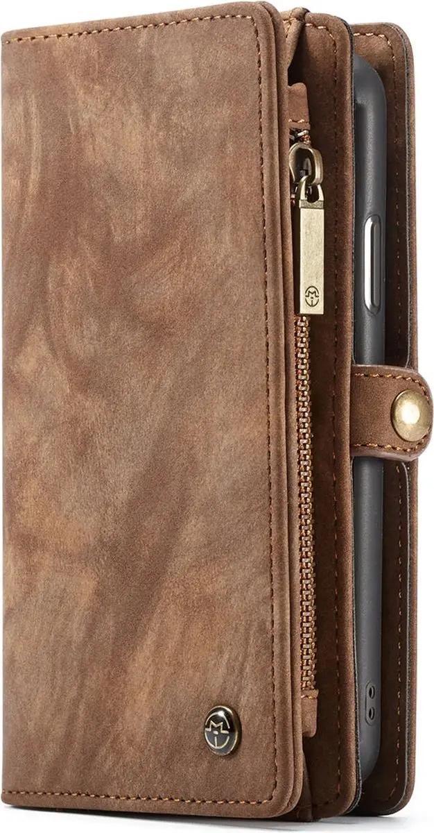Caseme 008 Telefoonhoesje iPhone X - Bookcase Portemonnee Bruin