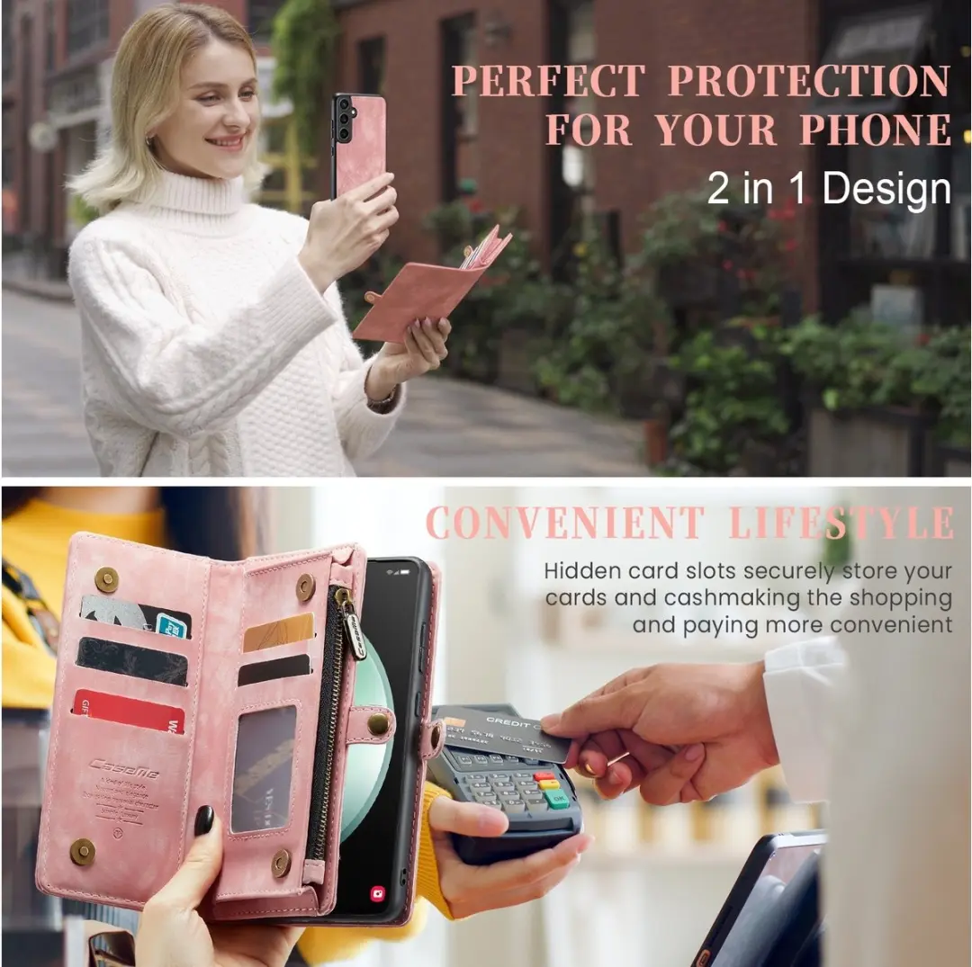 Caseme 008 Telefoonhoesje Samsung Galaxy S23 FE - Roze - afbeelding 6 van 6
