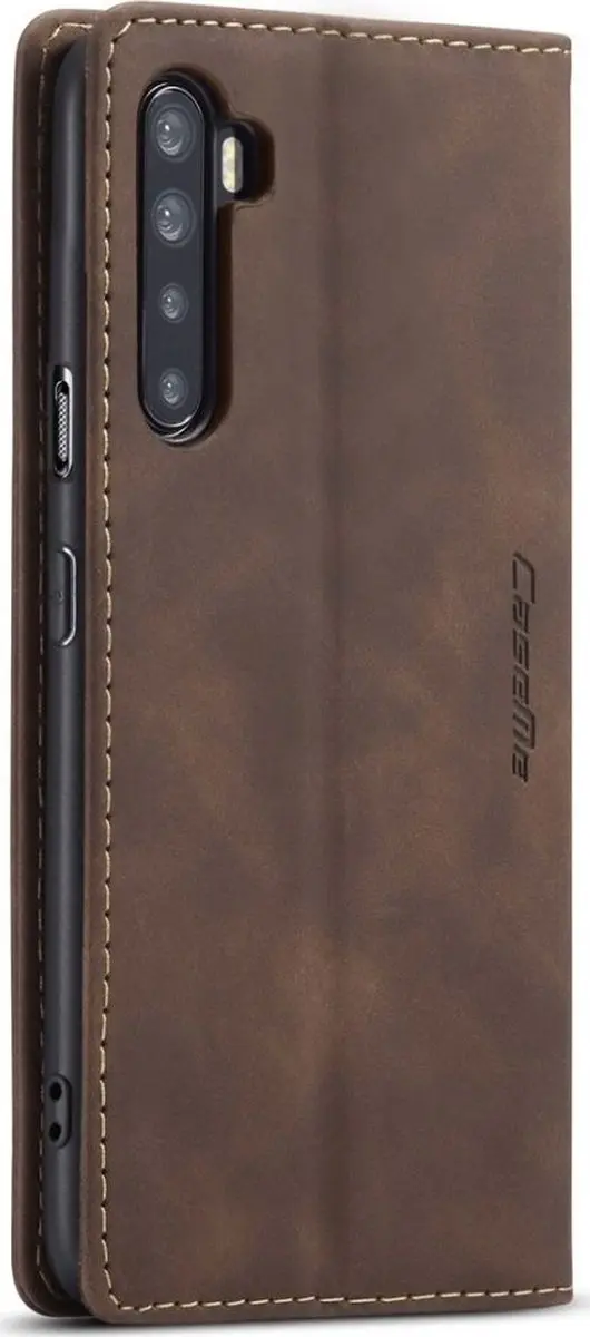 Caseme 013 Bookcase Portemonnee - OnePlus Nord - 2 Pasjes - Bruin