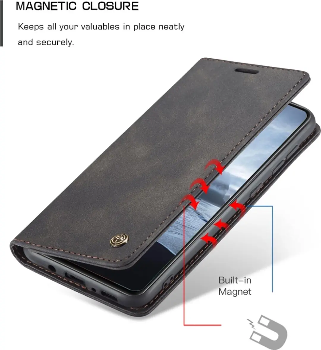Caseme Samsung Galaxy A21s Bookcase Hoesje 577785 - Zwart