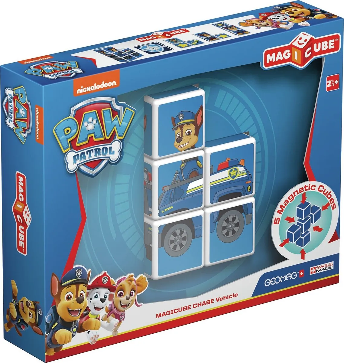 Geomag Paw Patrol Chase MagiCube Blauw