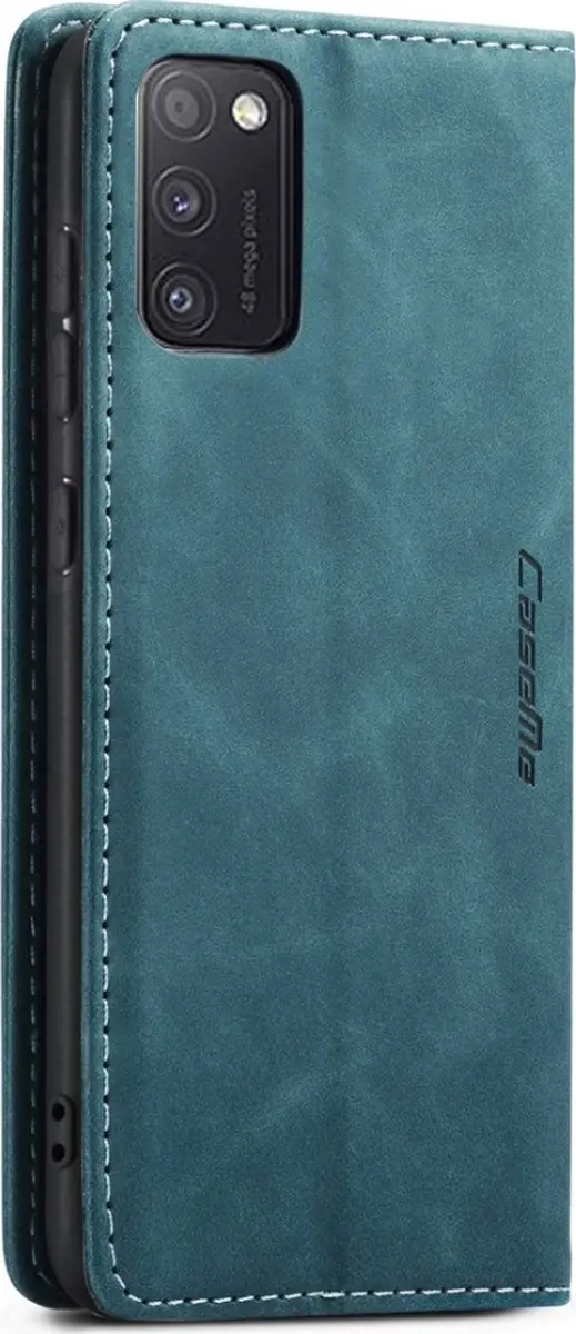 Caseme Samsung Galaxy A41 Kunstlederen Bookcase Hoesje - Blauw - 2 Pasjes