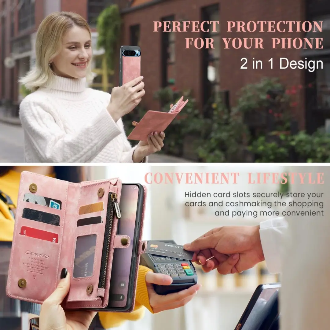 Caseme 008 Telefoonhoesje Google Pixel 9 Pro XL - Roze