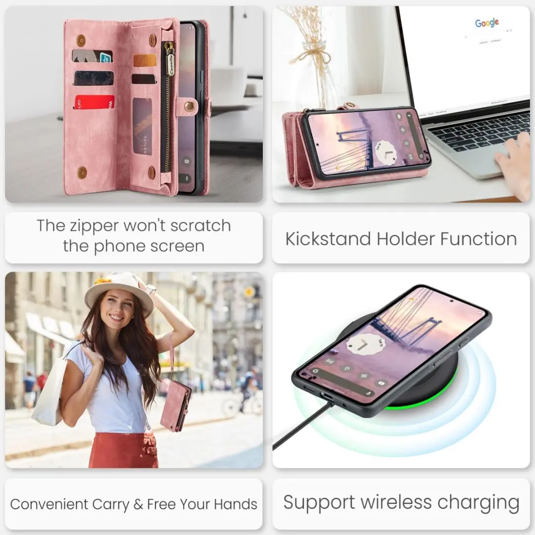 Caseme 008 Telefoonhoesje Google Pixel 9 Pro XL - Roze