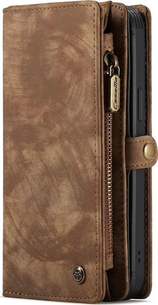 Caseme 008 Telefoonhoesje iPhone 12 Pro - 2in1 Bookcase Bruin