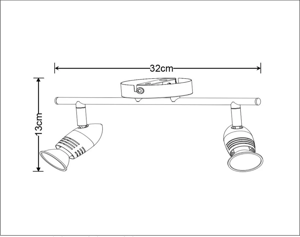 Lucide CARO-LED Plafondspot GU10 2x5W 2700K - Wit
