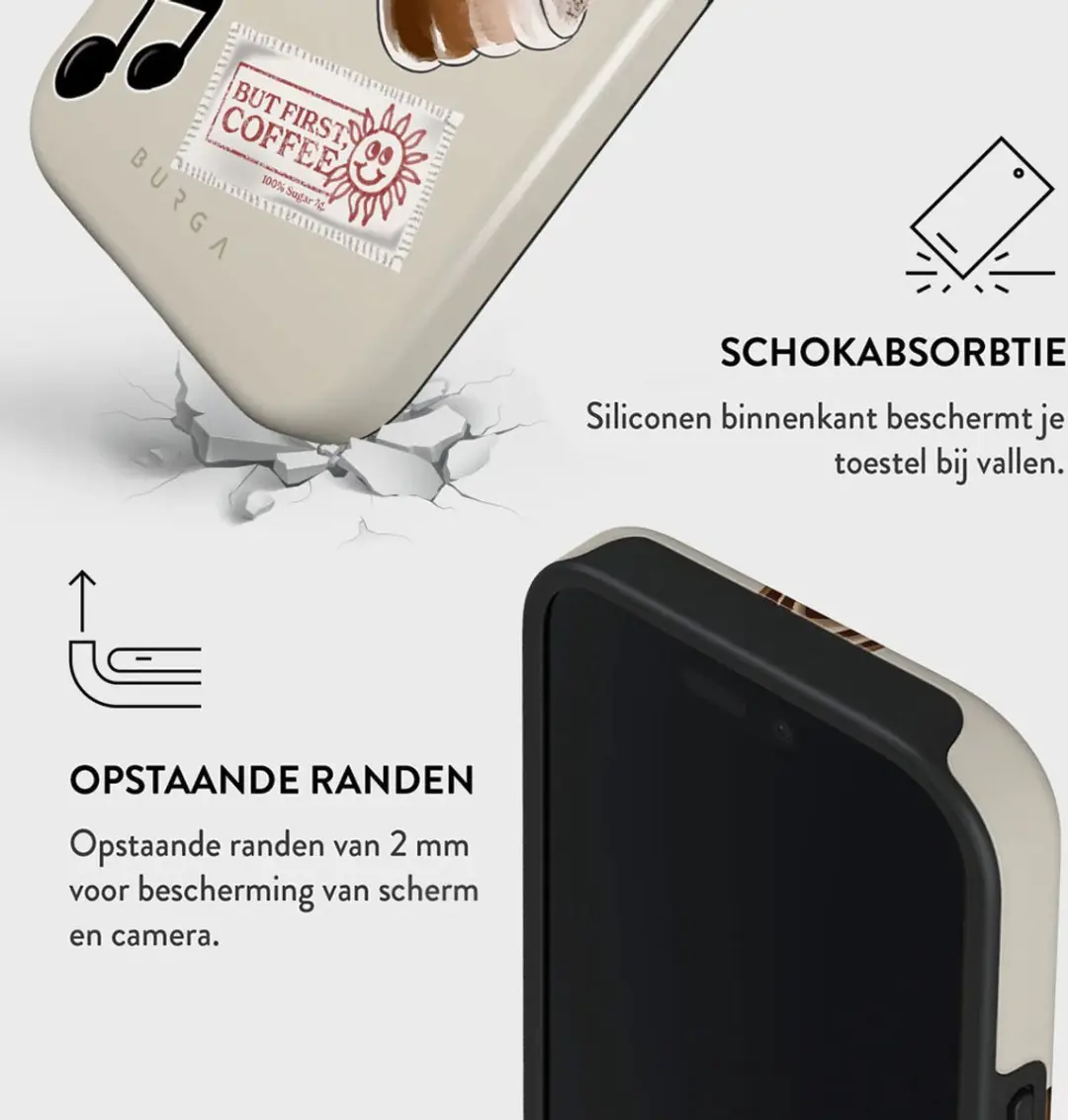 Burga Tough Case iPhone 16 Pro - Oat Milk Please