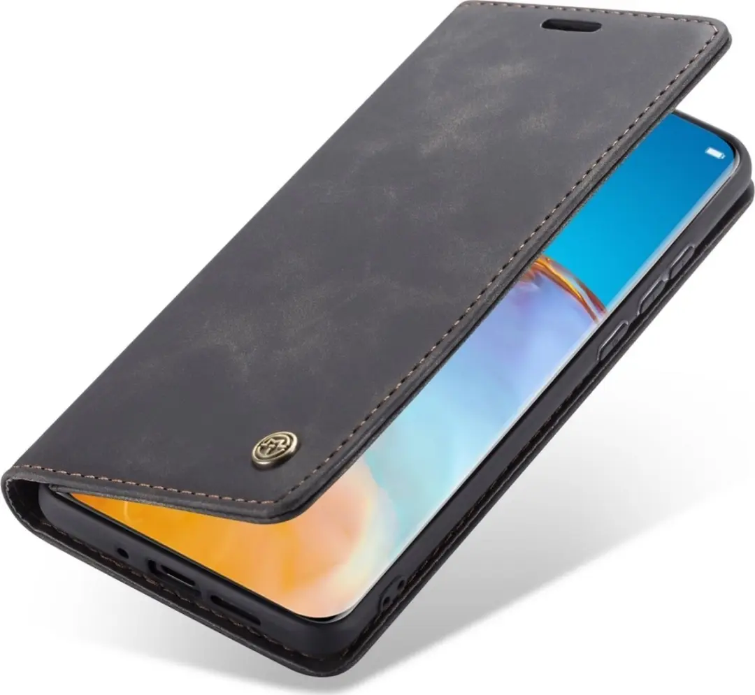 Caseme 013 Bookcase Portemonnee - Huawei P40 - 2 Pasjes - Zwart