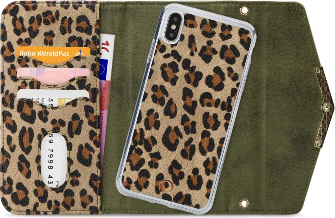 Mobilize Gelly iPhone XS Hoesje - 2in1 Clutch - Leopard