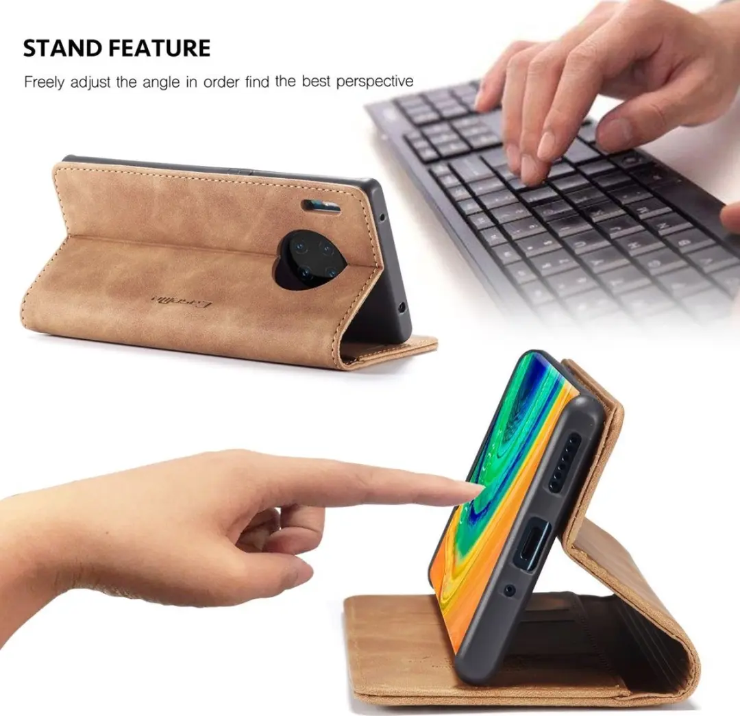 Caseme 013 Bookcase Portemonnee Telefoonhoesje - Huawei Mate 30 Pro - 2 Pasjes - Bruin - afbeelding 6 van 6