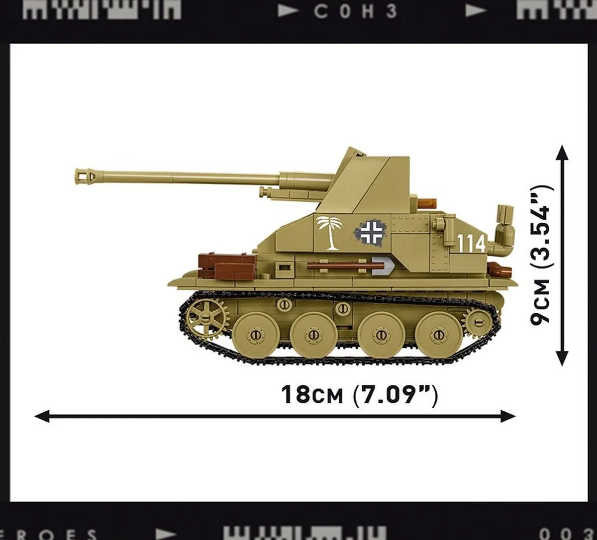 Cobi Marder III COBI-3050 - 420 Onderdelen - Meerkleurig - afbeelding 6 van 6