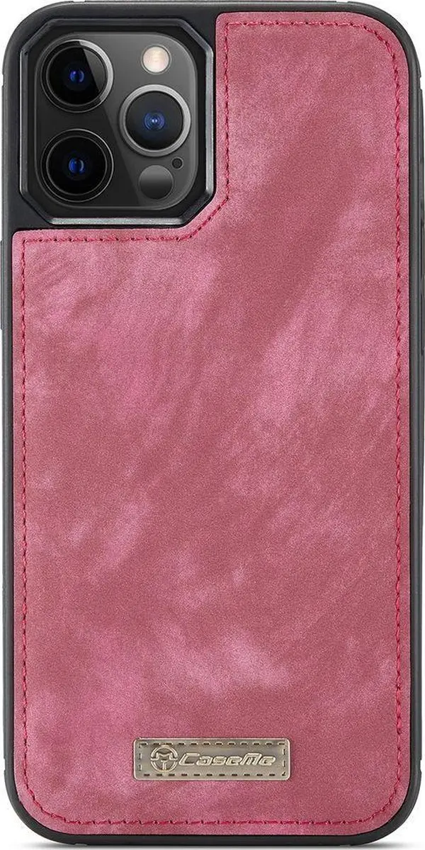 Caseme 008 Telefoonhoesje iPhone 12 Pro - 2in1 Bookcase Rood