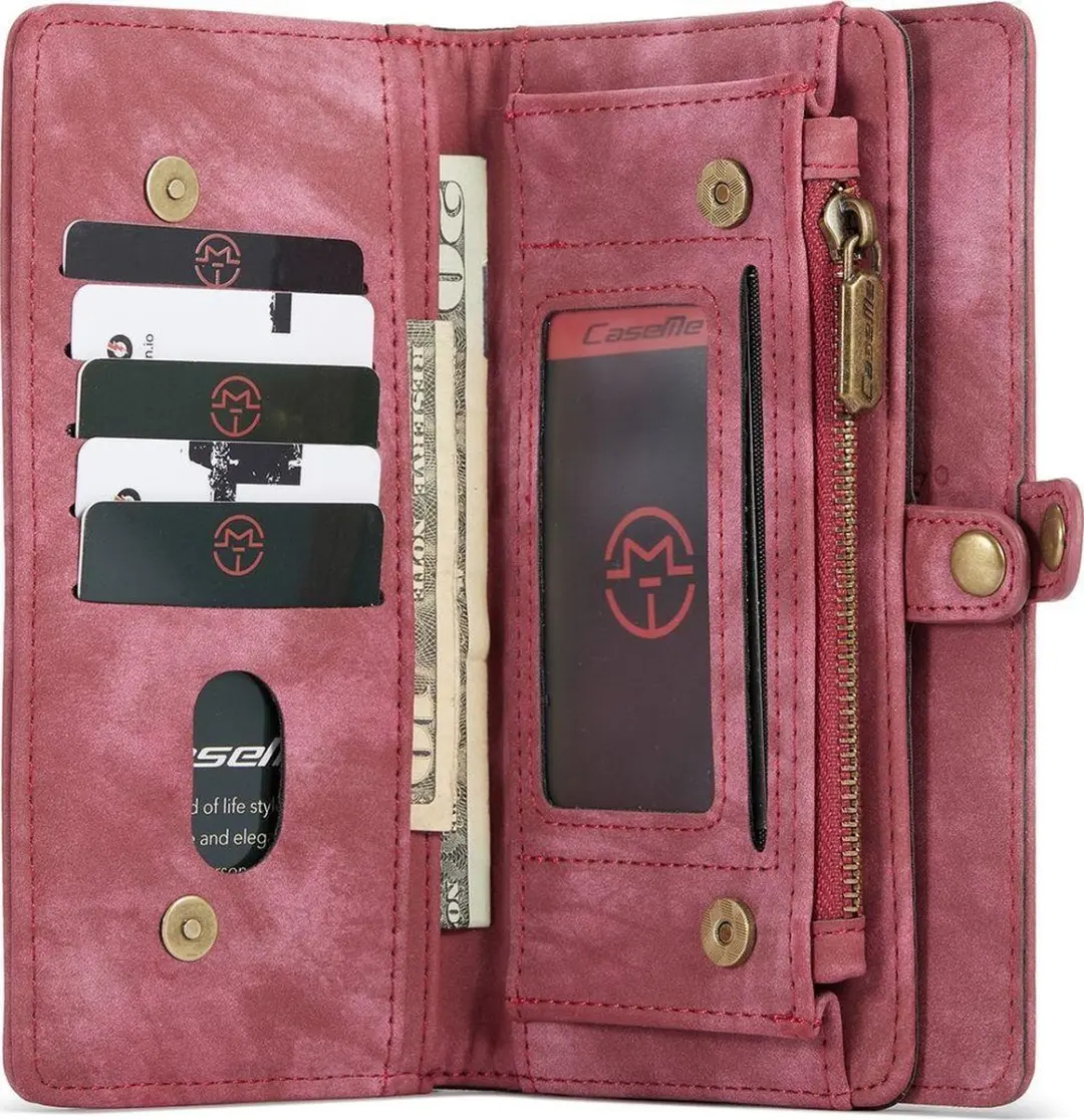 Caseme 008 Telefoonhoesje iPhone 12 Pro - 2in1 Bookcase Rood