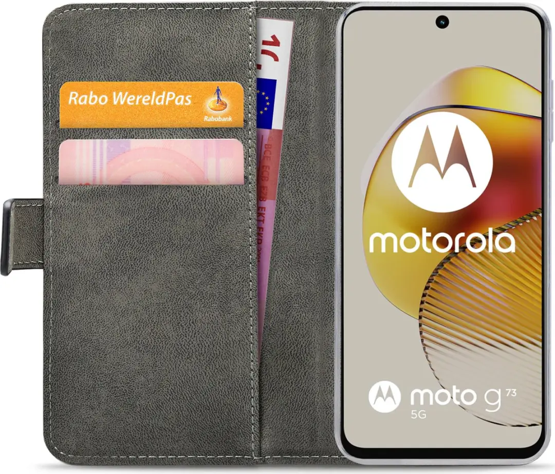 Mobilize Classic Gelly Wallet Bookcase Motorola Moto G73 5G - Zwart