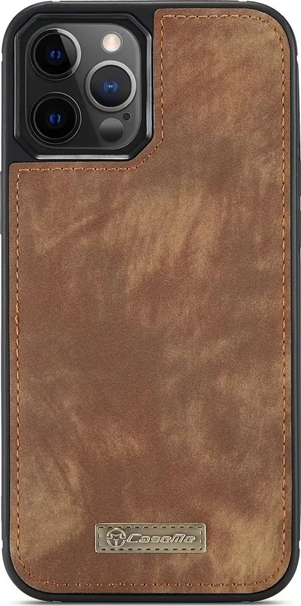 Caseme 008 Telefoonhoesje iPhone 12 - 8 Pasjes - Bruin