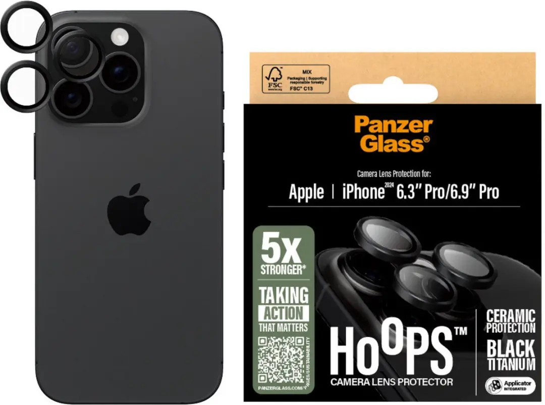 PanzerGlass Hoops iPhone 16 Pro Max Camera Lens Protector - 1 Stuk