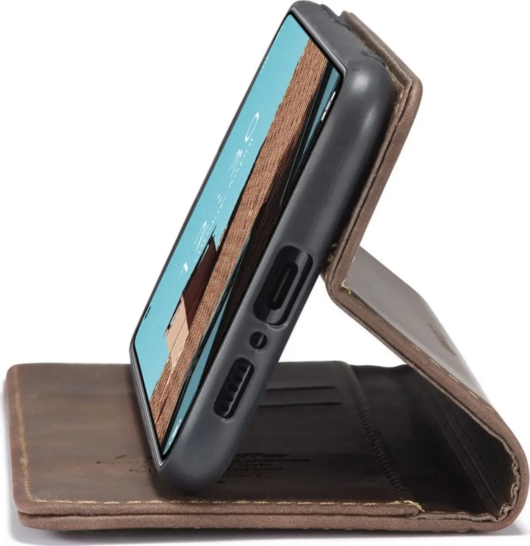 Caseme 013 Bookcase Portemonnee Telefoonhoesje Xiaomi Mi 10T - 2 Pasjes - Bruin