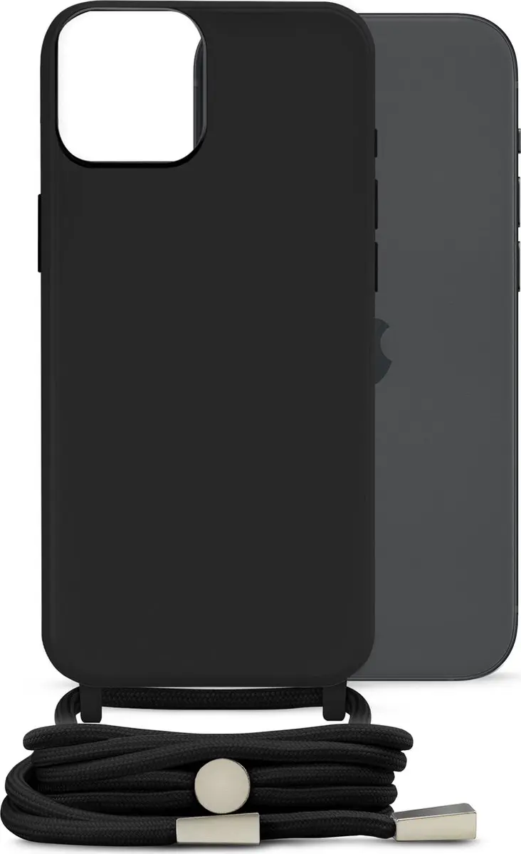 Mobilize Lanyard Gelly TPU Hoesje iPhone 15 Plus - Zwart