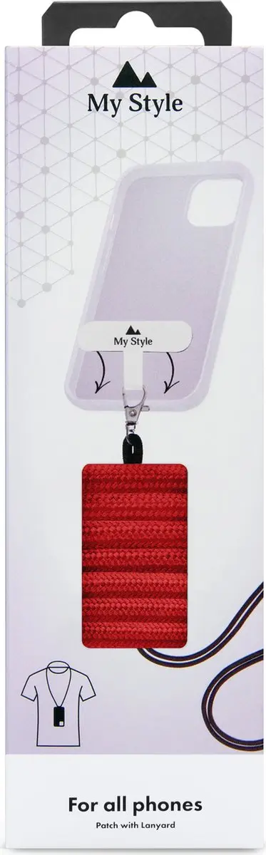 My Style Universeel Telefoonkoord Verstelbaar - Rood