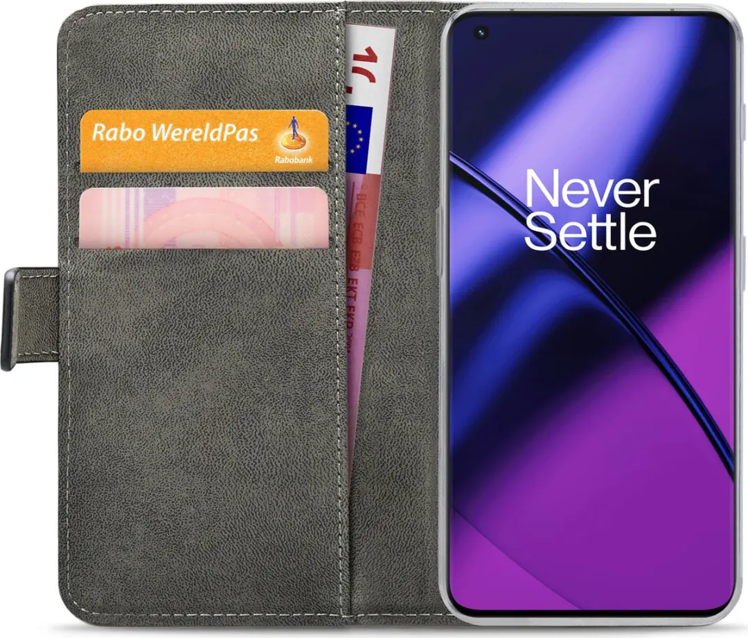 Mobilize Classic Gelly Wallet Bookcase OnePlus 11 - MOB-CGWBCB-OP11 Zwart