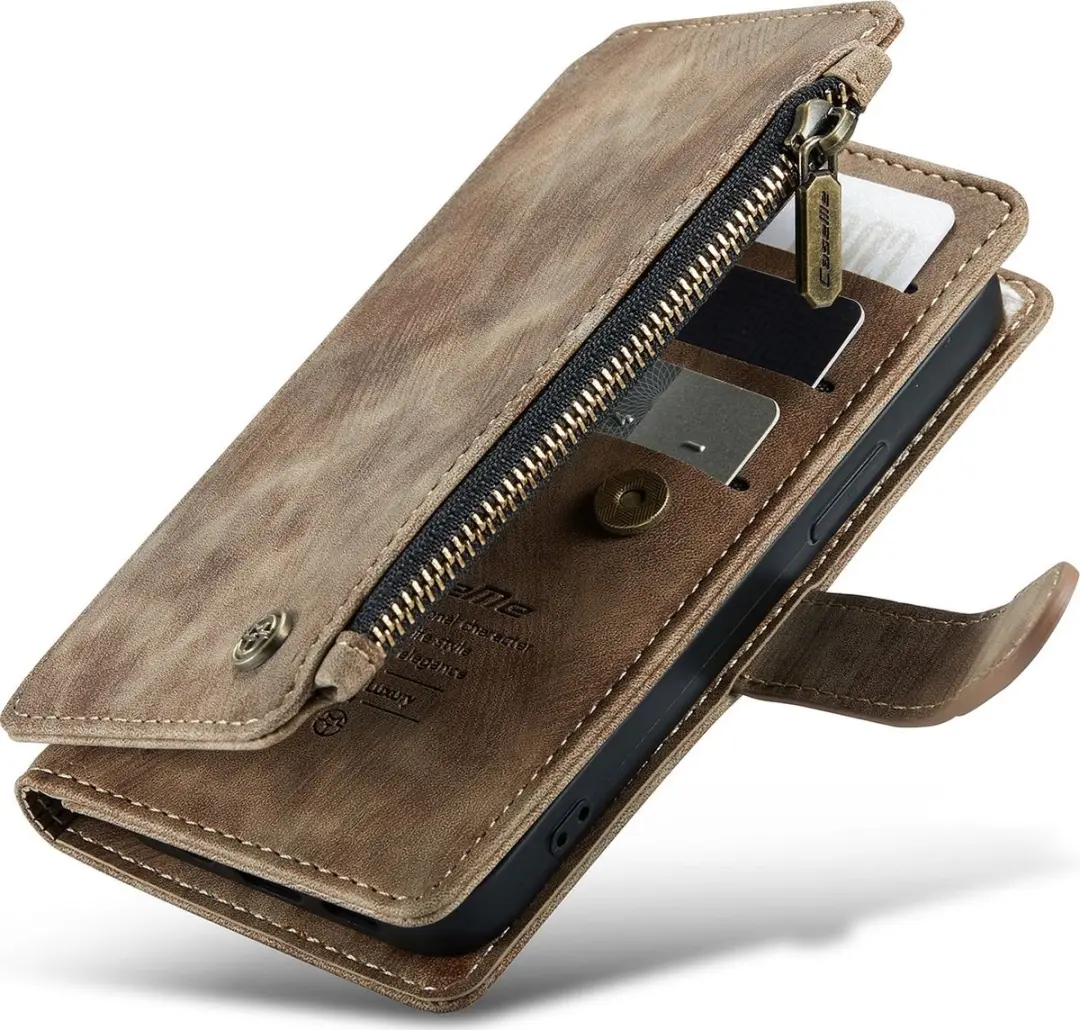 Caseme iPhone SE/5s/5 Billfold Lederen Hoes - 13 Kaartvakken - Bruin