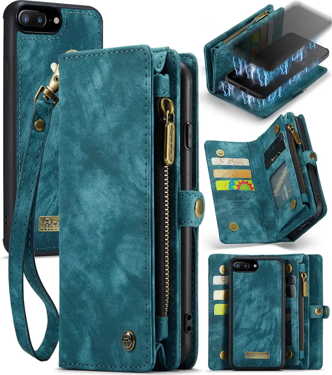 Caseme CSM-3206 Lederen 2-in-1 Portemonnee Booktype iPhone 8 Plus/7 Plus