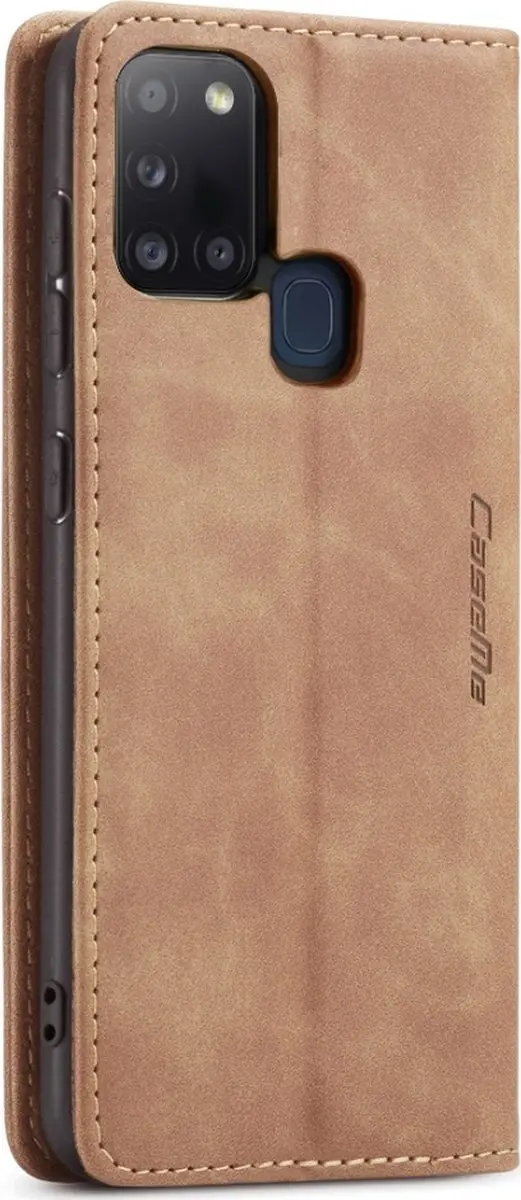 Caseme Samsung Galaxy A21s Bookcase Hoesje - Kunstleder - Bruin - 577789
