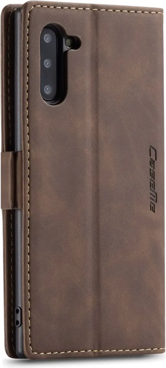 Caseme Luxe Wallet Hoesje Samsung Galaxy Note 10 - Koffie - 2 Pasjes