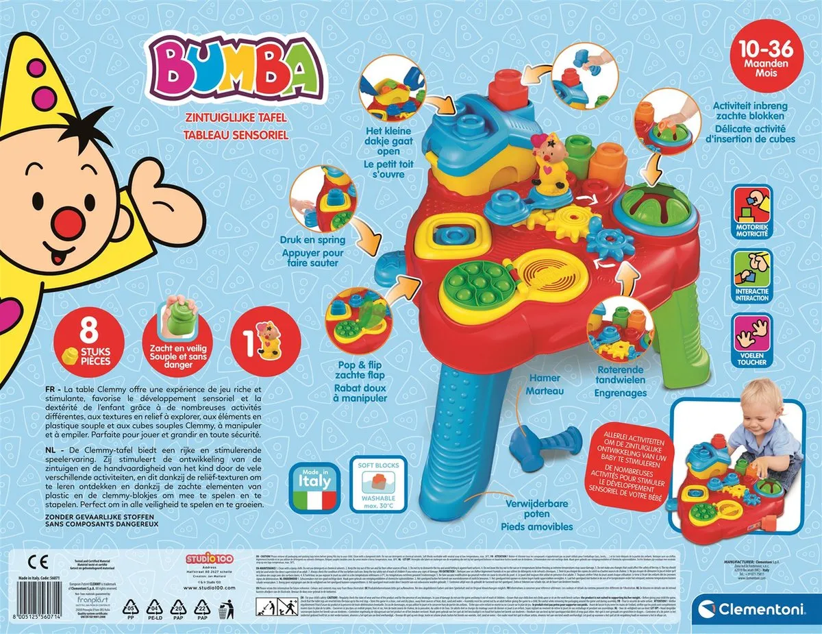 Clementoni Soft Clemmy Bumba Interactieve Activiteitentafel - Blauw