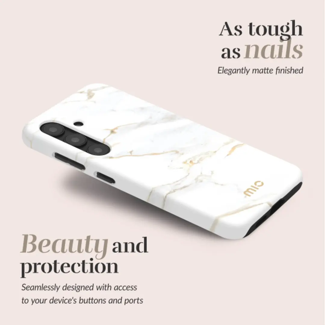 Mobilize MIO White Marble MagSafe Hoesje - Samsung A37 5G