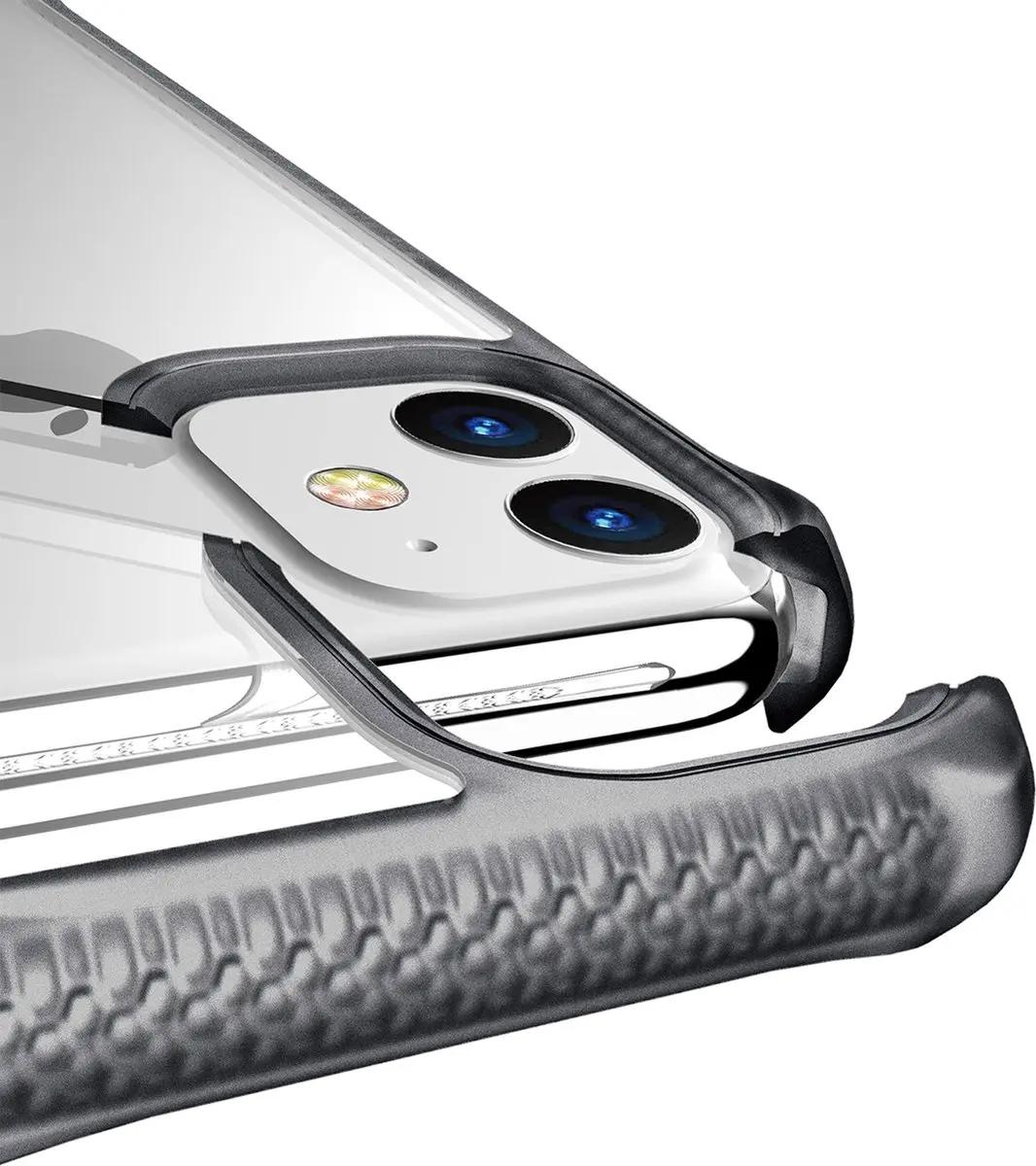 Itskins Hybrid Frost Cover iPhone 11 - Transparant/Zwart