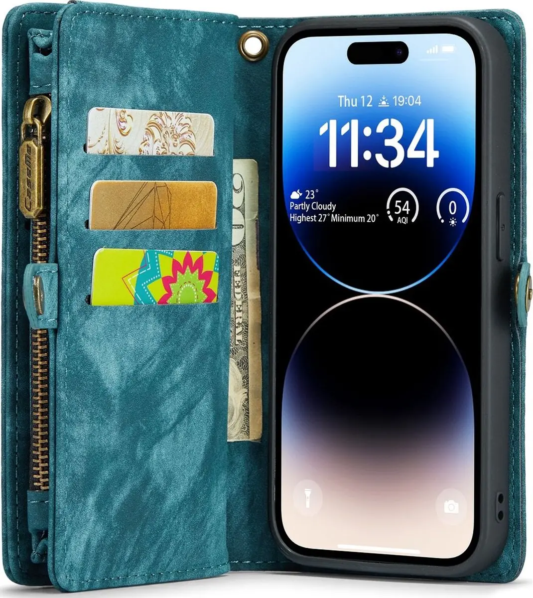 Caseme 008 Telefoonhoesje iPhone 14 Pro - Blauw