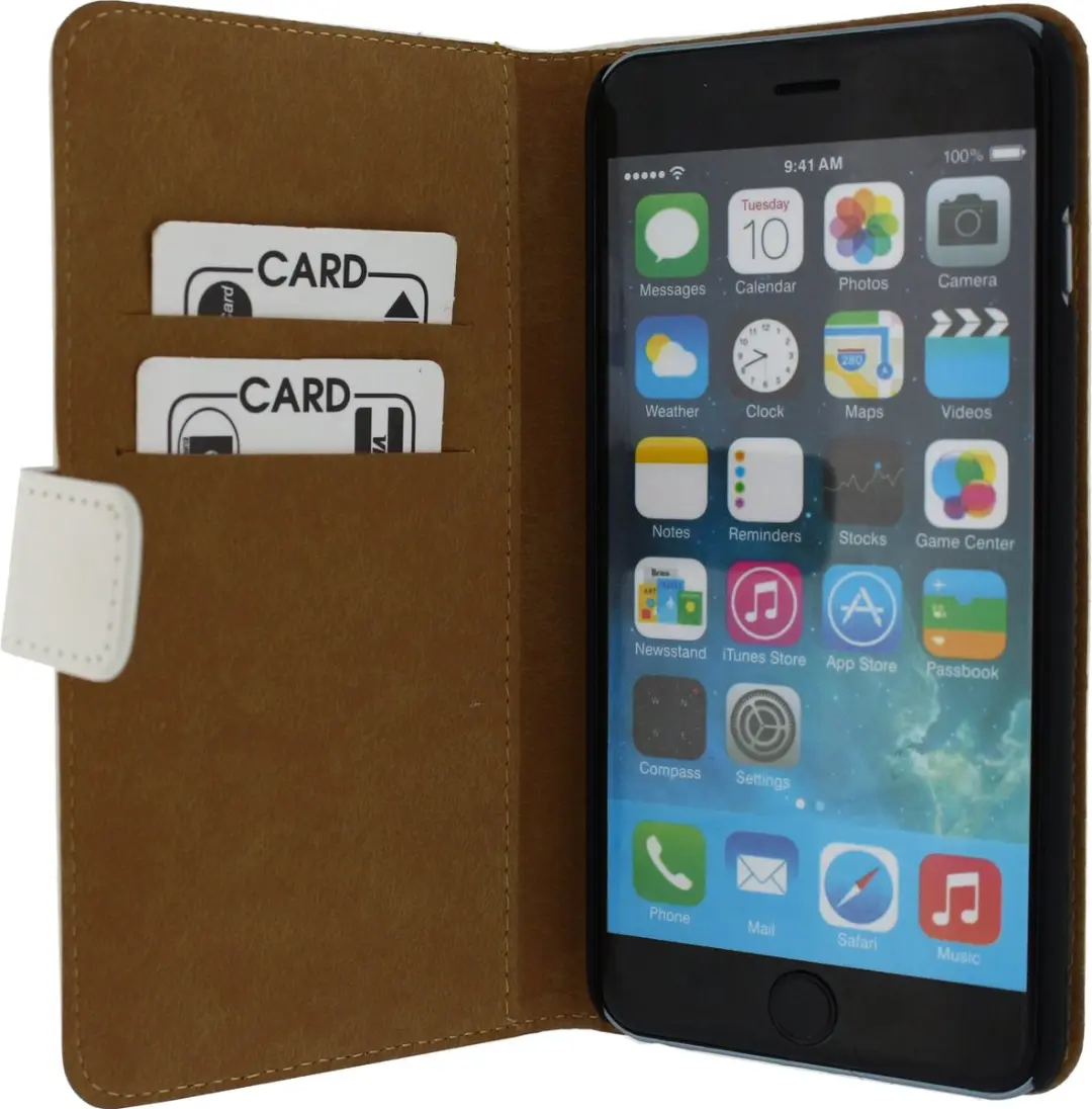 Mobilize Slim Wallet Bookcase iPhone 6s Plus - Pasjeshouder Wit
