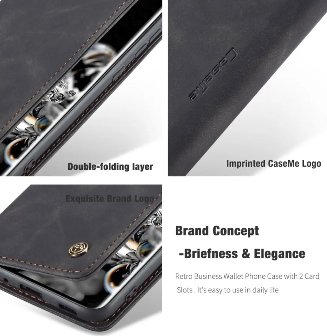 Caseme Samsung Galaxy S20 Bookcase Hoesje - Kunstleder - 2 Pasjes - Zwart - afbeelding 6 van 6