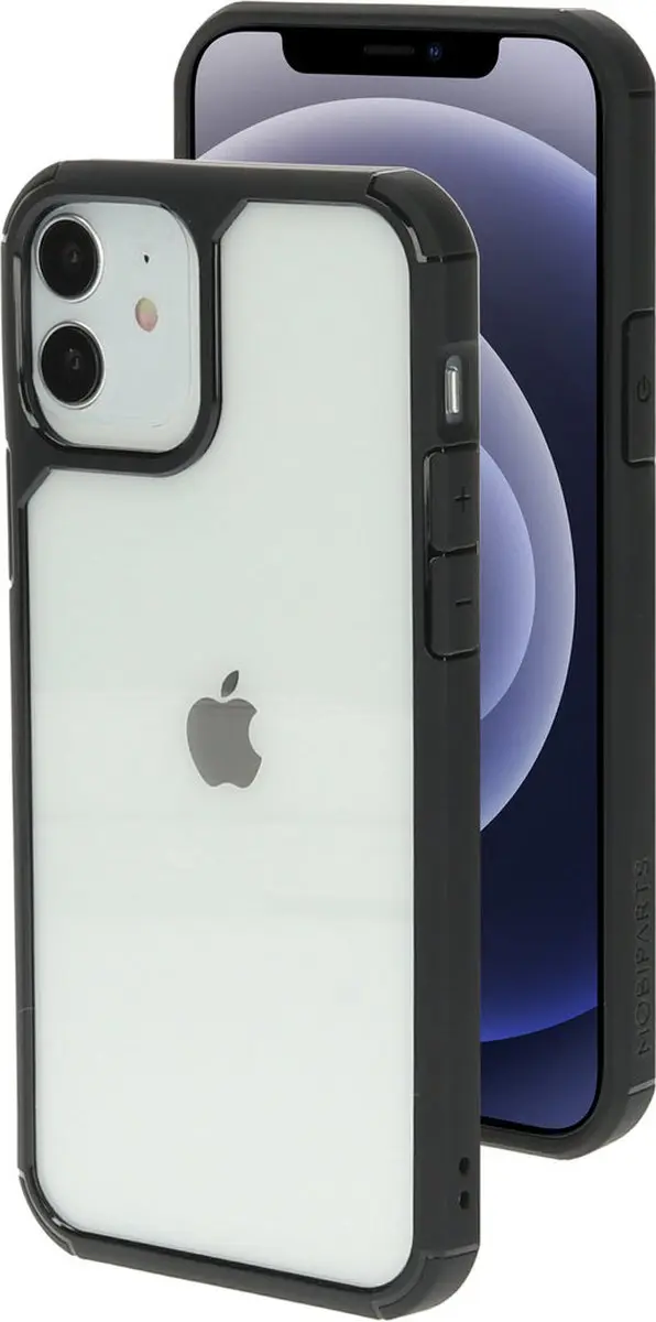 Mobiparts MP-108441 iPhone 12 Pro Telefoonhoesje - Transparant/Zwart