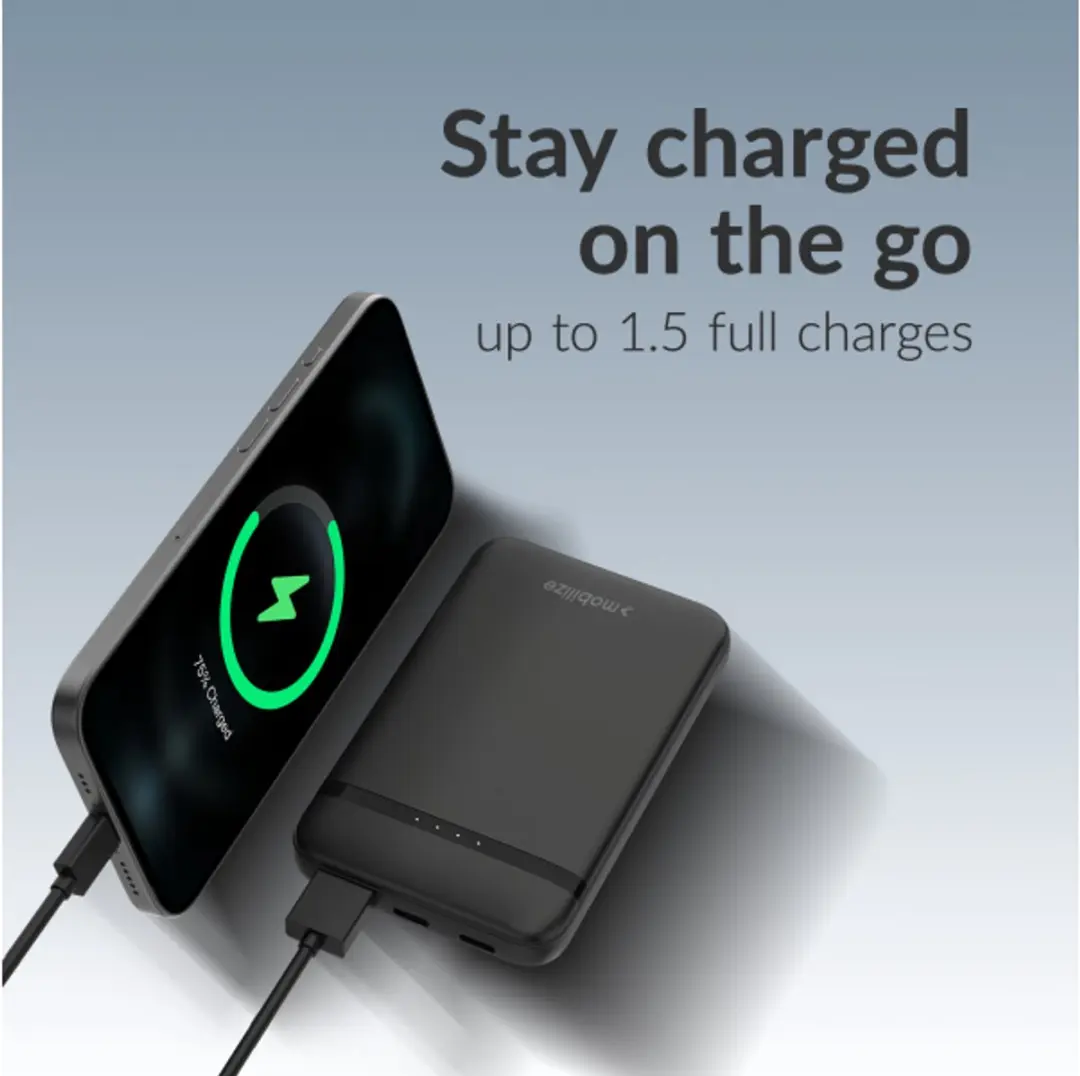 Mobilize MOB-PB-016 Powerbank 5.000mAh - 1x opladen - Zwart