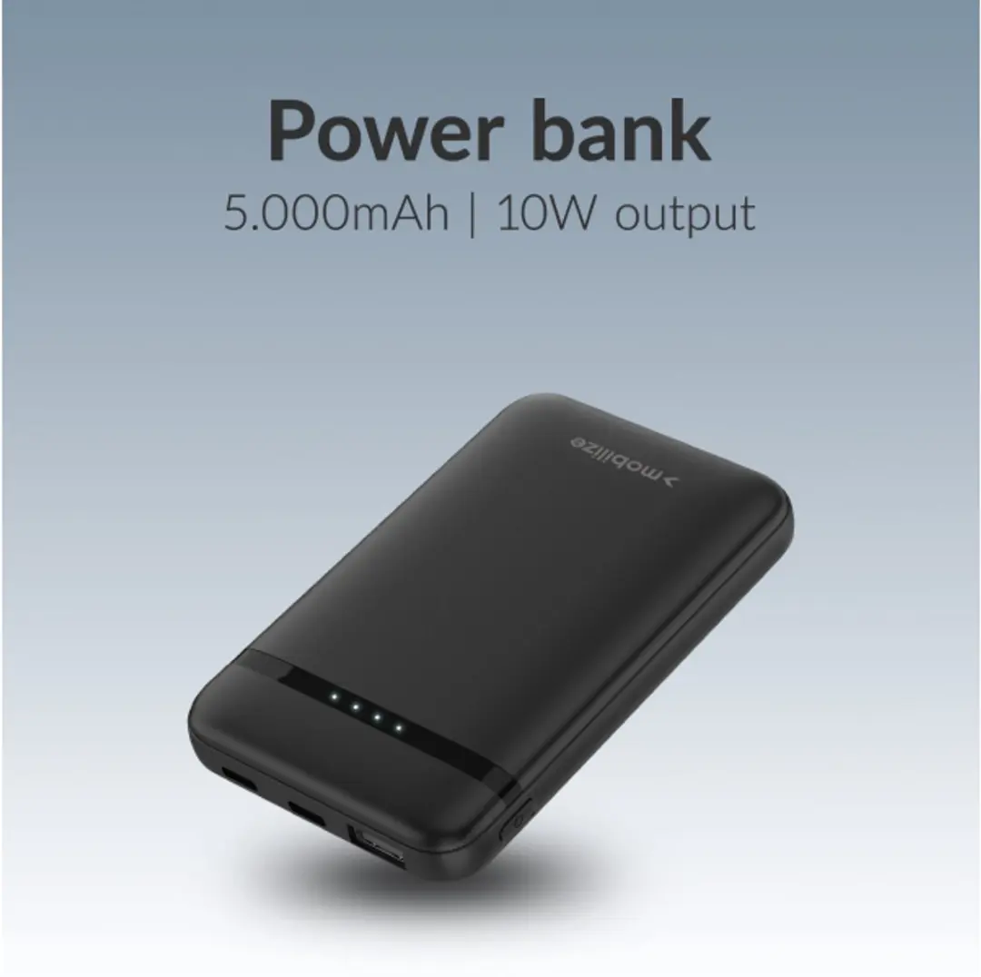 Mobilize MOB-PB-016 Powerbank 5.000mAh - 1x opladen - Zwart - afbeelding 6 van 6