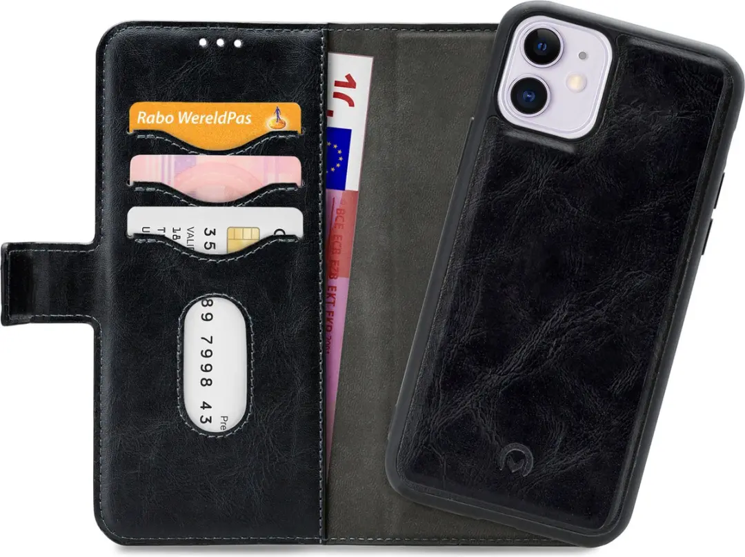 Mobilize Premium 2-in-1 Boekmodel Hoesje iPhone 11 - Zwart - afbeelding 6 van 6