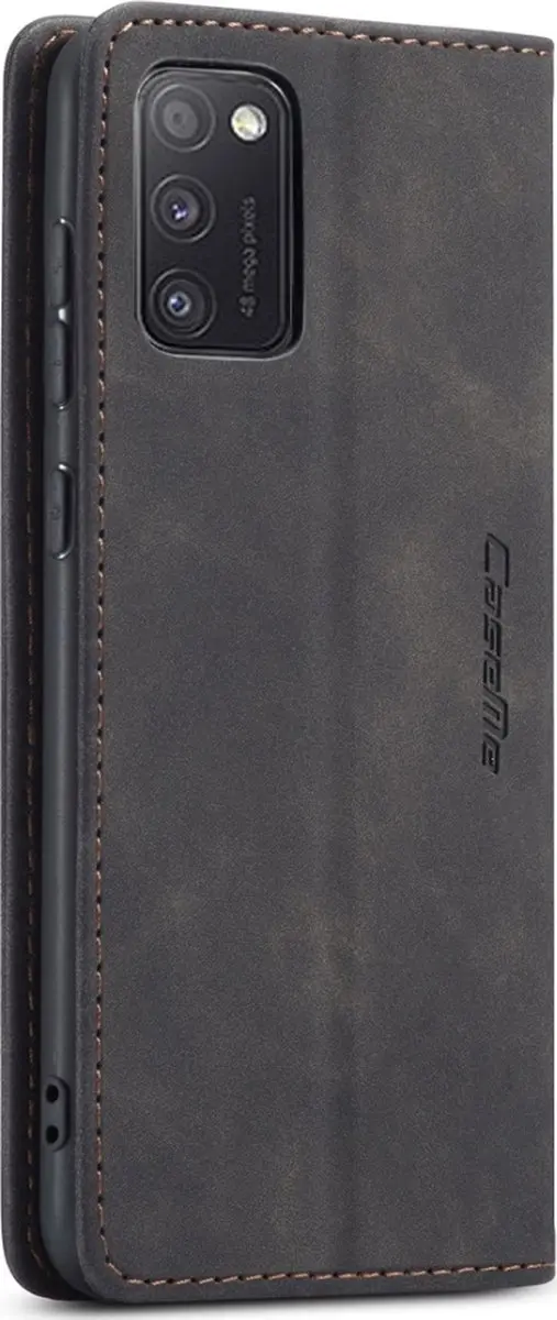 Caseme Samsung Galaxy A41 Kunstlederen Bookcase Hoesje - 2 Pasjes - Zwart
