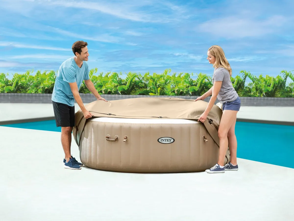Intex Energie Efficiënte Spa Cover 198x72cm - Hottub Hoes Beige/Bruin