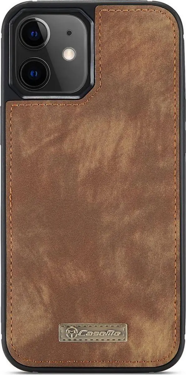 Caseme 008 Telefoonhoesje iPhone 12 Mini - 2in1 Bookcase Bruin