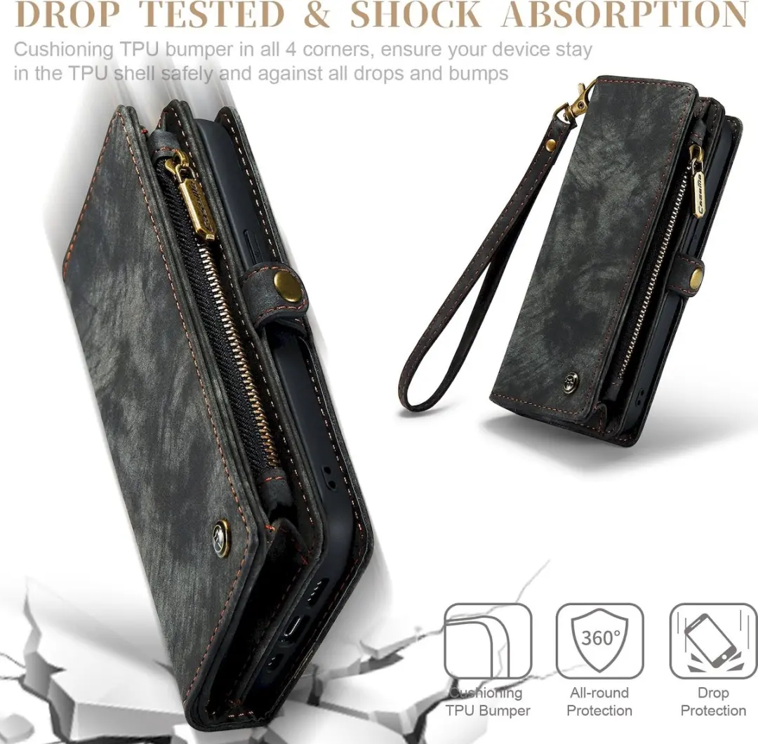 Caseme 008 Telefoonhoesje iPhone 12 Pro Max - Zwart