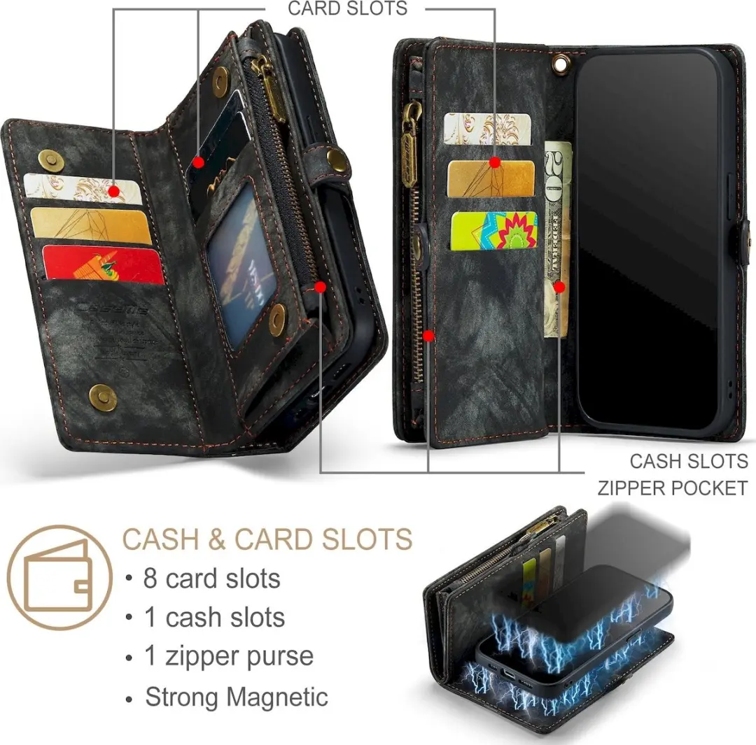 Caseme 008 Telefoonhoesje iPhone 12 Pro Max - Zwart